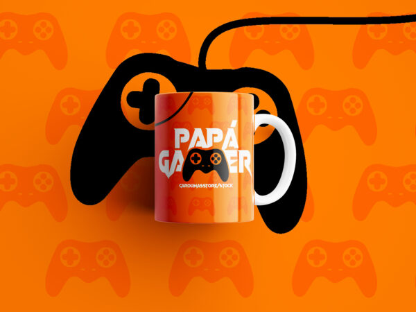 Pack 30 Plantillas Día del Padre – Tazas Papá Gamer (PNG + Mockups) - Imagen 2