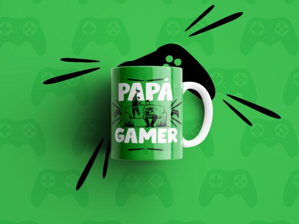 Pack 30 Plantillas Día del Padre – Tazas Papá Gamer (PNG + Mockups) - Imagen 3