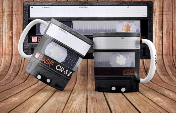 Pack 13 Plantillas de Tazas Cassette Retro – Sublimación PNG + Mockups - Imagen 4