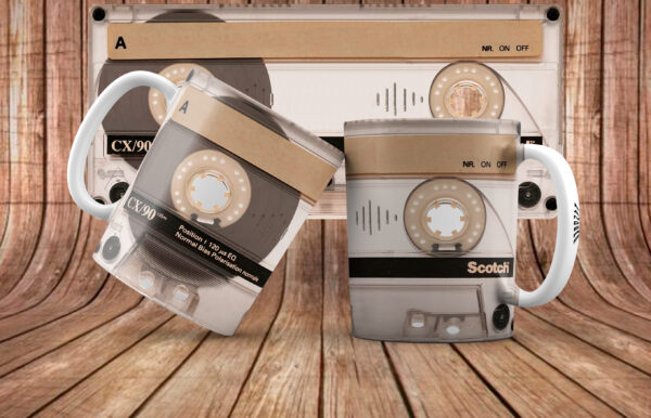 Pack 13 Plantillas de Tazas Cassette Retro – Sublimación PNG + Mockups - Imagen 5