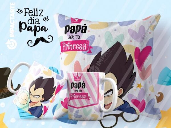 Pack Día del Padre para Sublimar – 34 Diseños de Tazas y Cojines Editables - Imagen 6
