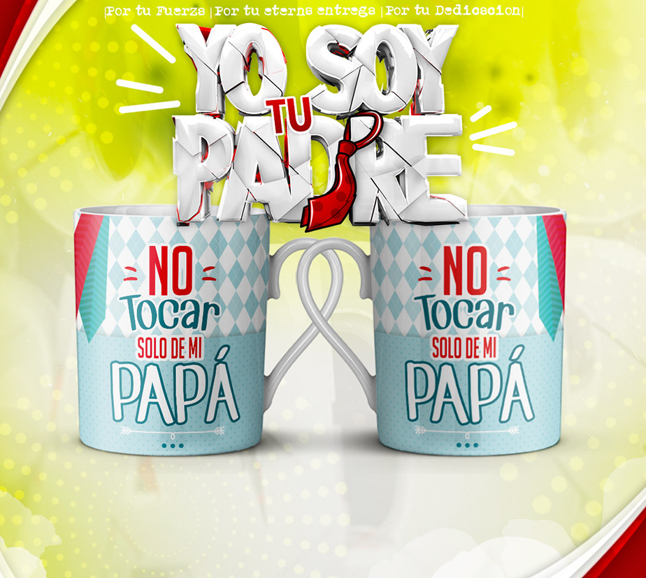 Pack de 50 Plantillas para Tazas Día del Padre – Formato PSD, JPG y PNG - Imagen 6
