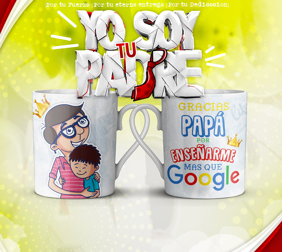 Pack de 50 Plantillas para Tazas Día del Padre – Formato PSD, JPG y PNG - Imagen 7