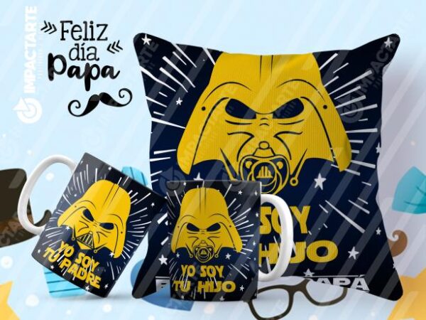 Pack Día del Padre para Sublimar – 34 Diseños de Tazas y Cojines Editables - Imagen 9