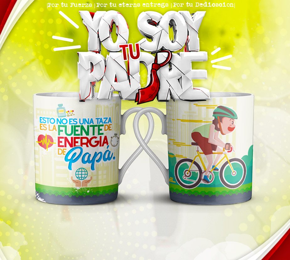 Pack de 50 Plantillas para Tazas Día del Padre – Formato PSD, JPG y PNG - Imagen 8