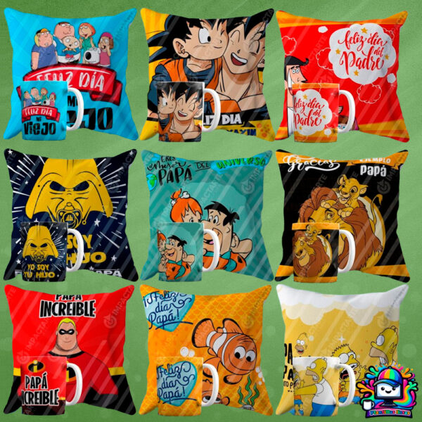 Super Pack Día del Padre: 180 Plantillas Sublimación + 3 Packs de Regalo (Tazas, Cojines y Poleras) - Imagen 7