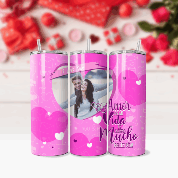 Plantillas para Sublimar Tumblers de Parejas | 12 Diseños Románticos en PSD, JPG y PNG - Imagen 2