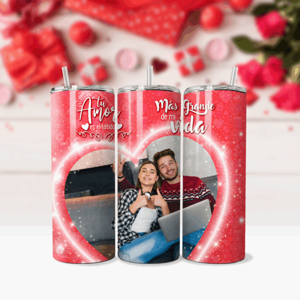 Plantillas para Sublimar Tumblers de Parejas | 12 Diseños Románticos en PSD, JPG y PNG - Imagen 4