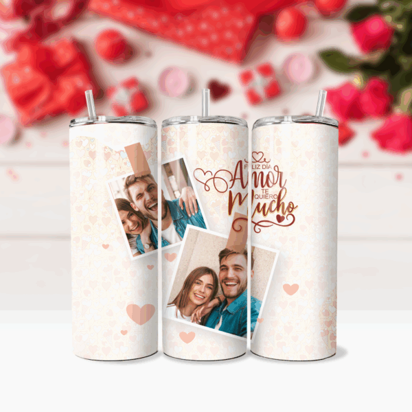 Plantillas para Sublimar Tumblers de Parejas | 12 Diseños Románticos en PSD, JPG y PNG - Imagen 5