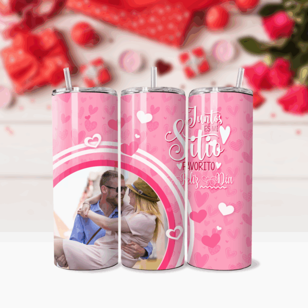 Plantillas para Sublimar Tumblers de Parejas | 12 Diseños Románticos en PSD, JPG y PNG - Imagen 7
