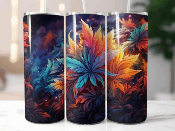 Pack 70 Plantillas para Tumblers Hojas Icónicas y Naturaleza (Cónicas y Rectas) - Imagen 8