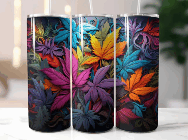 Pack 70 Plantillas para Tumblers Hojas Icónicas y Naturaleza (Cónicas y Rectas) - Imagen 10