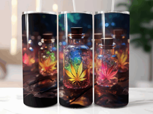 Pack 70 Plantillas para Tumblers Hojas Icónicas y Naturaleza (Cónicas y Rectas) - Imagen 14