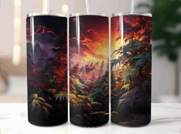 Pack 70 Plantillas para Tumblers Hojas Icónicas y Naturaleza (Cónicas y Rectas) - Imagen 12